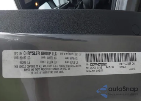 2012 Fiat 500 Abarth from USA, damaged, VIN 3C3CFFFH2CT359695